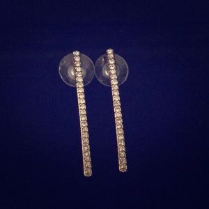 “Pin straight” diamond earrings!